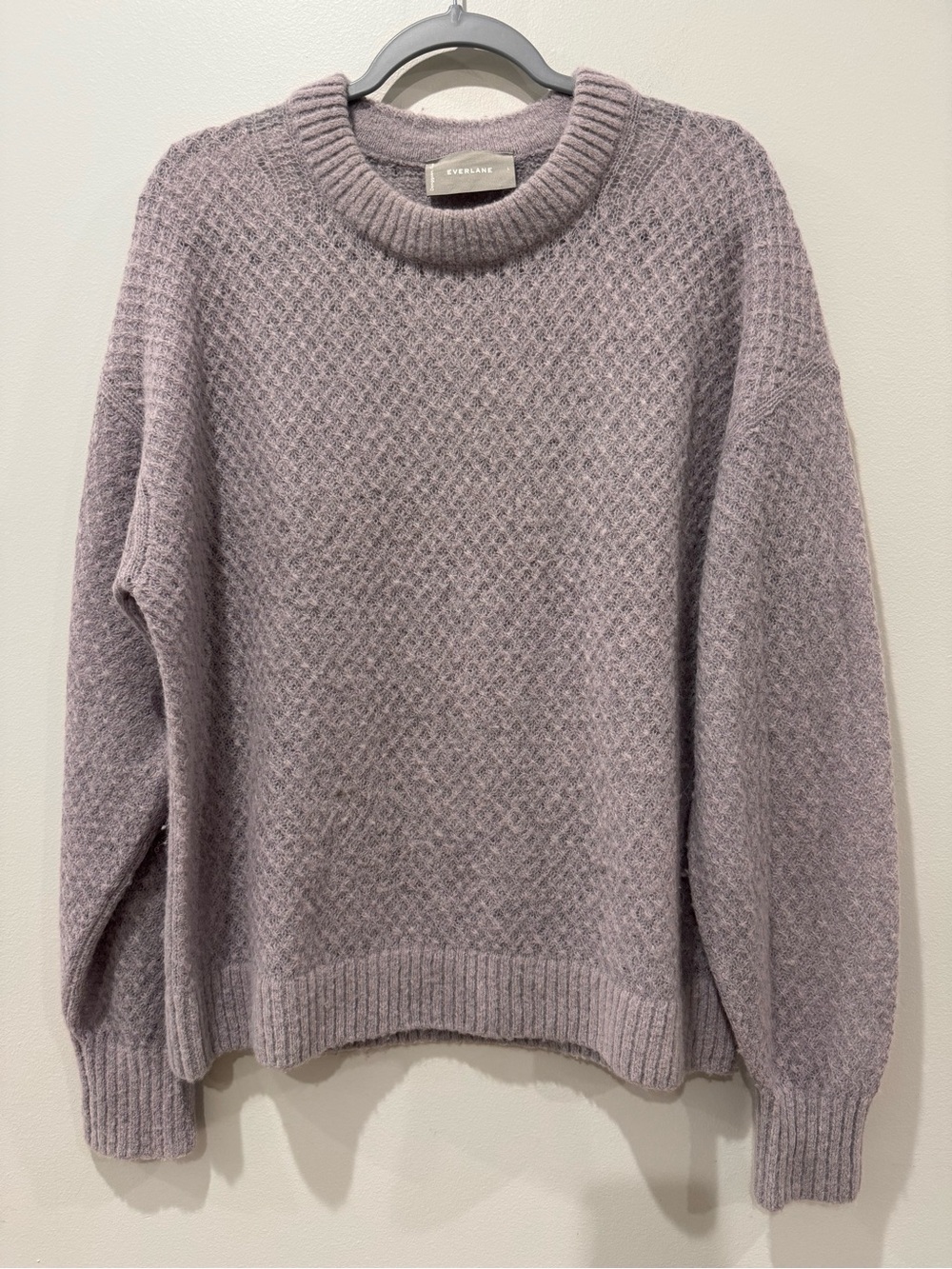 Everlane Alpaca Wool Size Large Lavender crewneck sweater